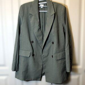 A NEW DAY Women's Casual Green Oversized Rayon Blend Blazer Size S